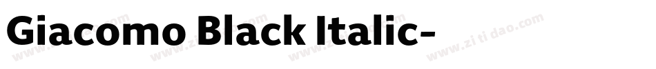Giacomo Black Italic字体转换